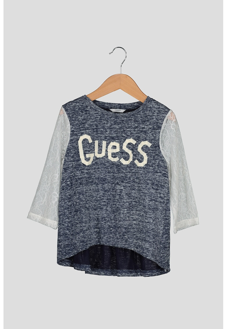 GUESS JEANS Блуза с дантелени ръкави - Pepit.bg