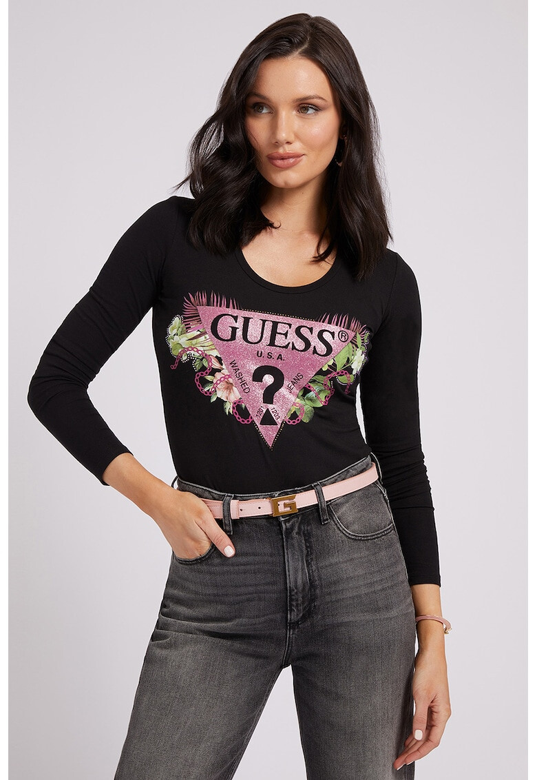 GUESS JEANS Блуза с лого - Pepit.bg