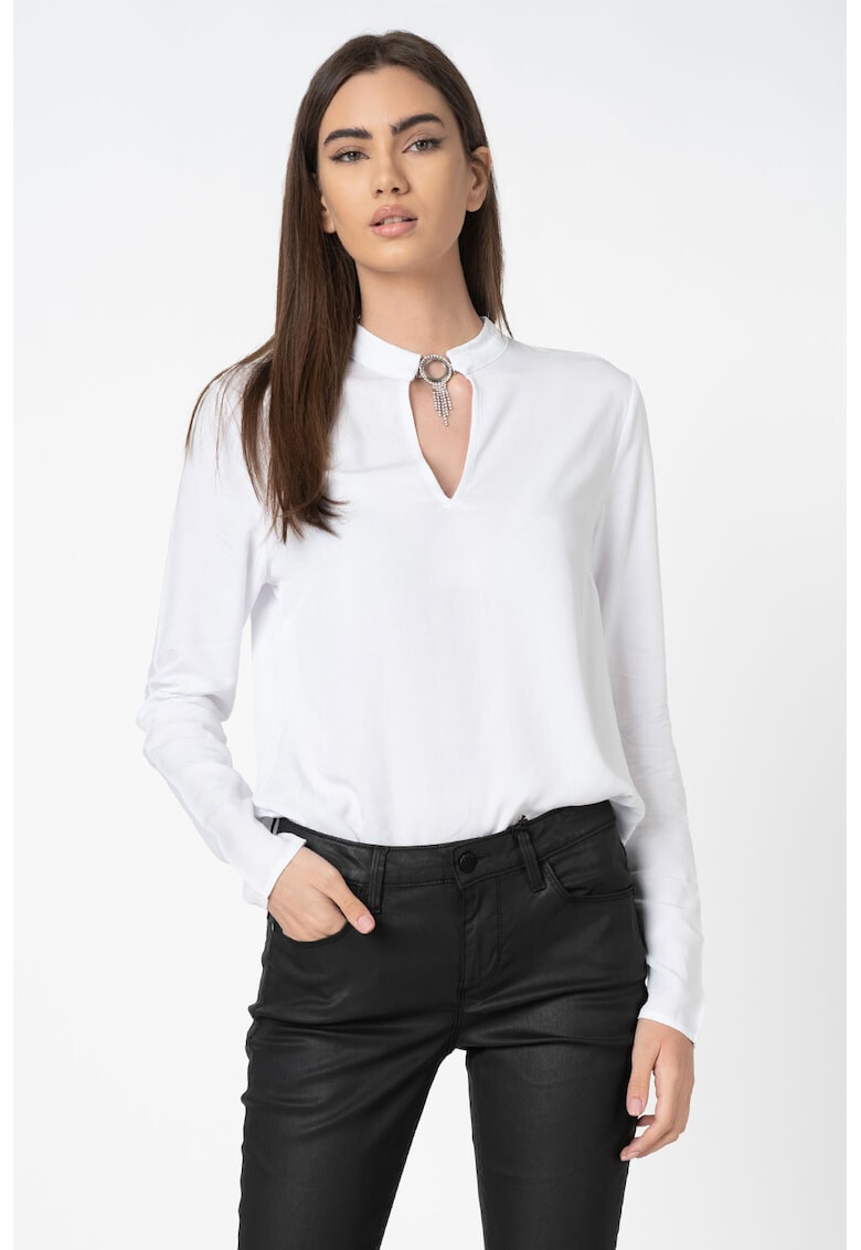 GUESS JEANS Блуза с отвор - Pepit.bg