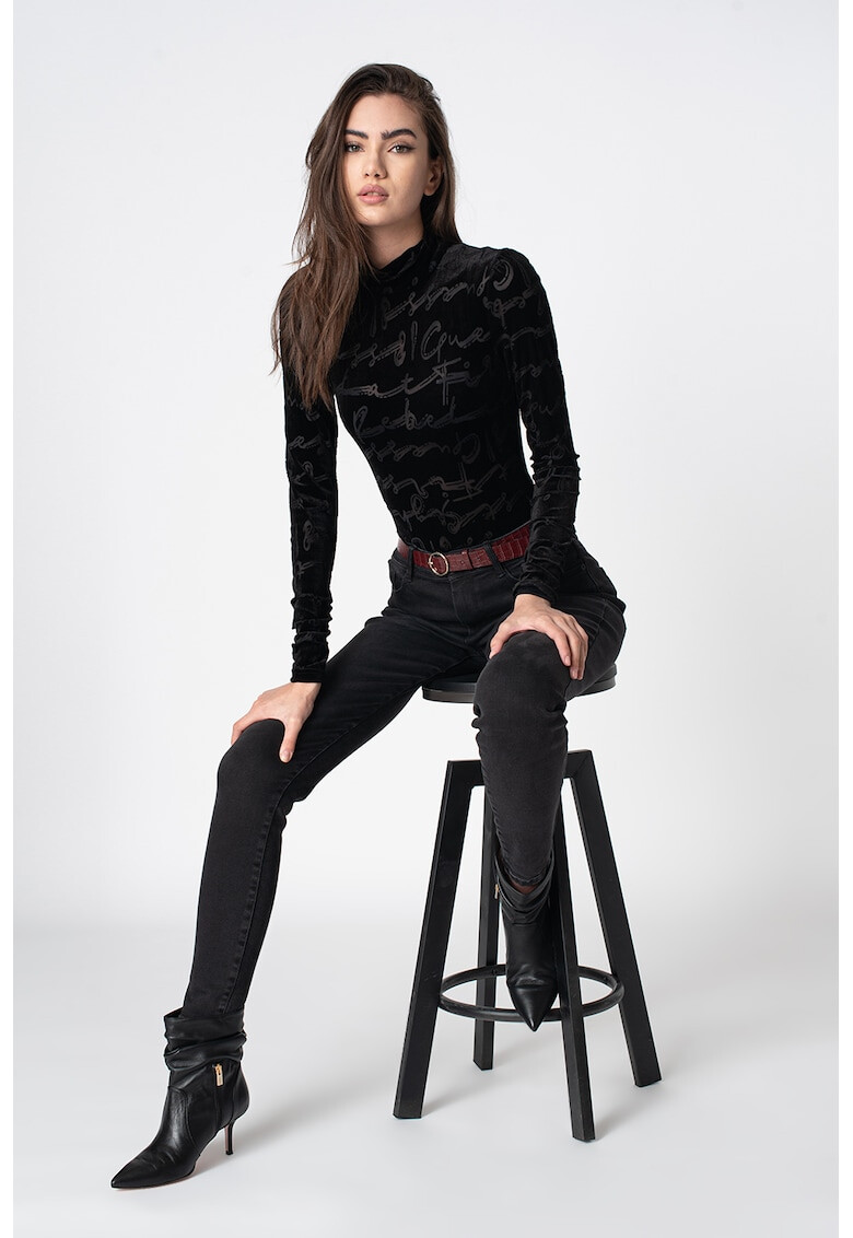 GUESS JEANS Боди тип блуза с лого - Pepit.bg