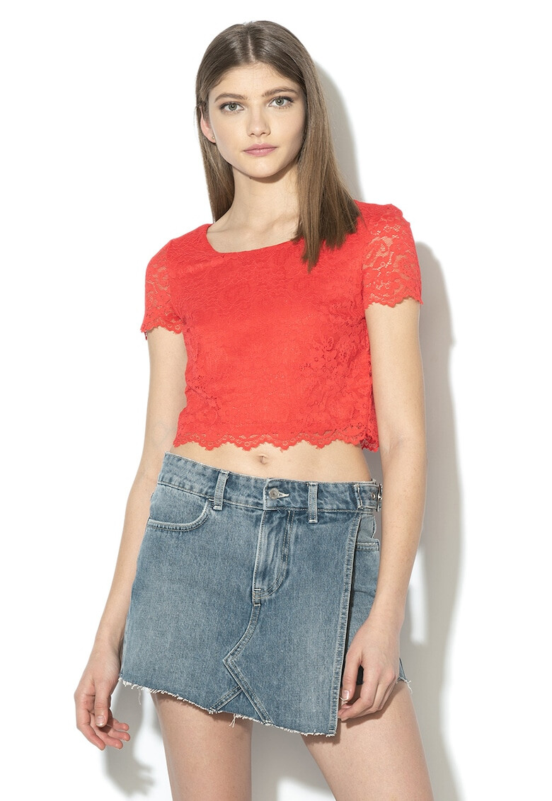 GUESS JEANS Дантелена блуза - Pepit.bg