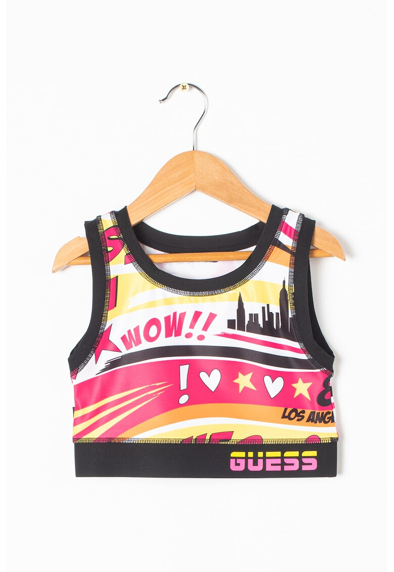 GUESS JEANS Десениран къс топ - Pepit.bg