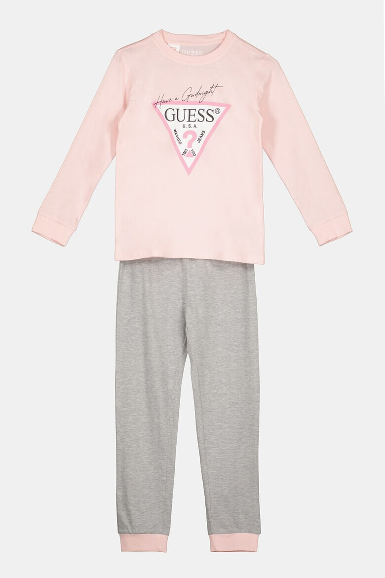 GUESS JEANS Дълга пижама с лого - Pepit.bg