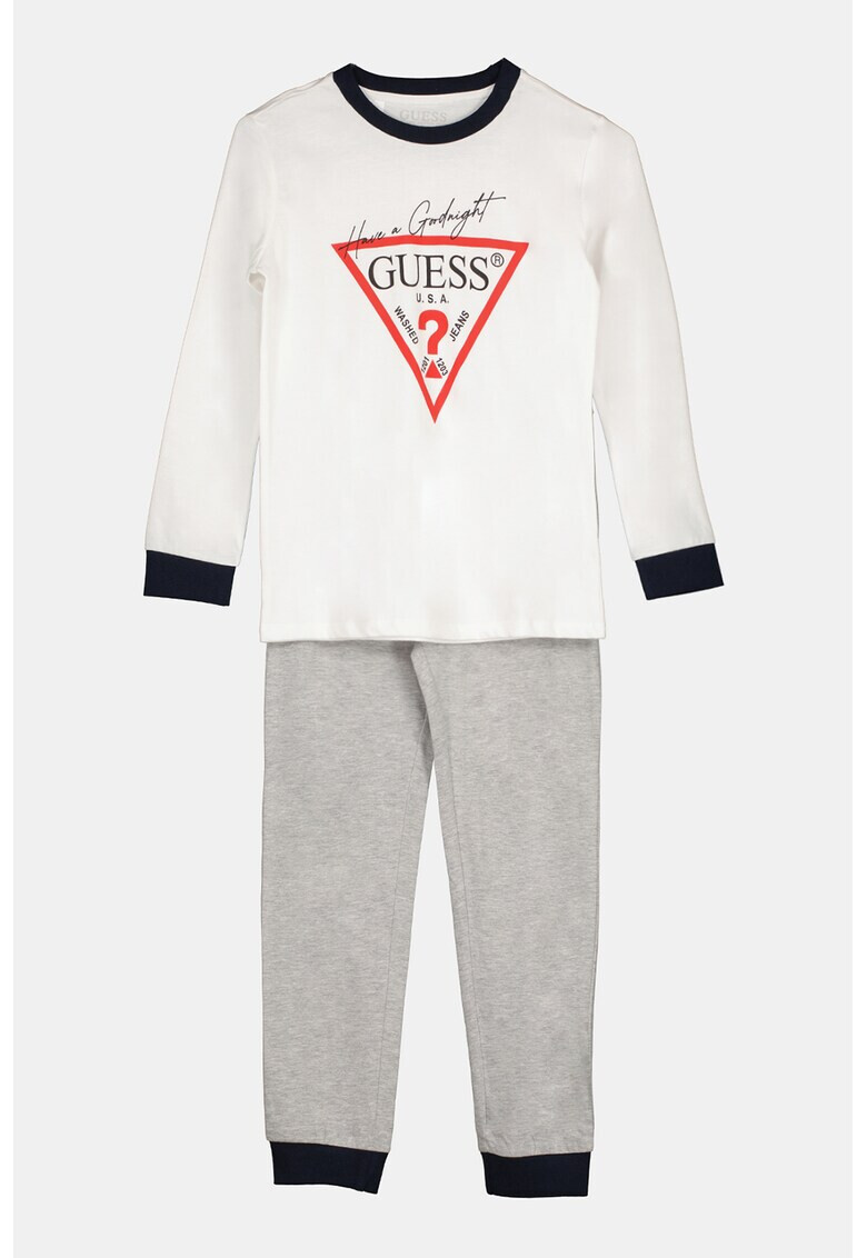 GUESS JEANS Дълга пижама с лого - Pepit.bg