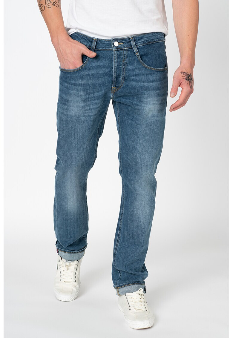 GUESS JEANS Дънки по тялото със захабен ефект - Pepit.bg