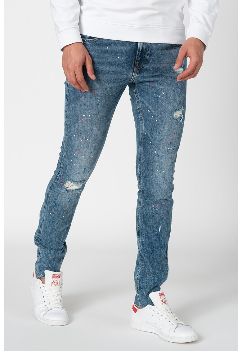 GUESS JEANS Дънки по тяото със захабен ефект - Pepit.bg