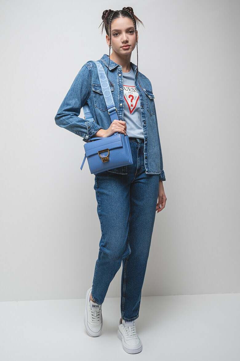 GUESS JEANS Дънкова риза с джобове с капаче - Син меланж - Pepit.bg