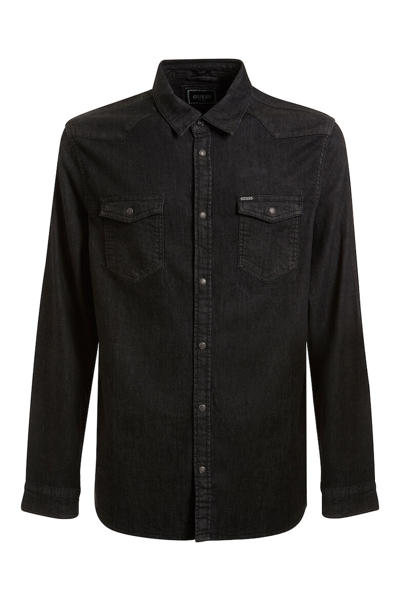 GUESS JEANS Дънкова риза с яка - Pepit.bg