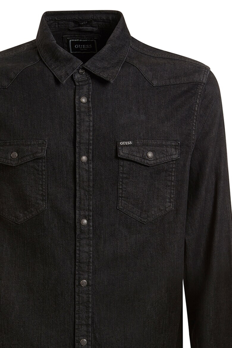 GUESS JEANS Дънкова риза с яка - Pepit.bg