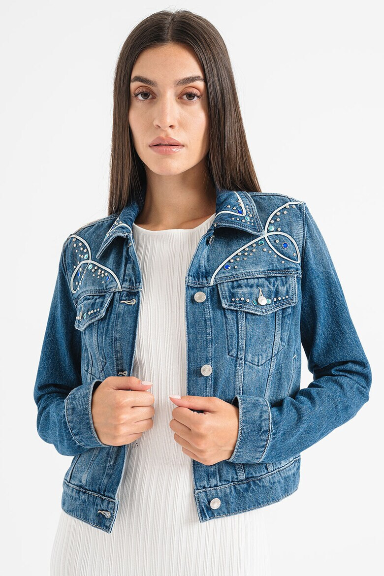 GUESS JEANS Дънково яке с капси - Pepit.bg