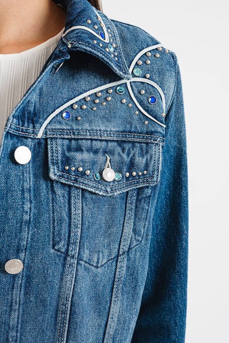 GUESS JEANS Дънково яке с капси - Pepit.bg