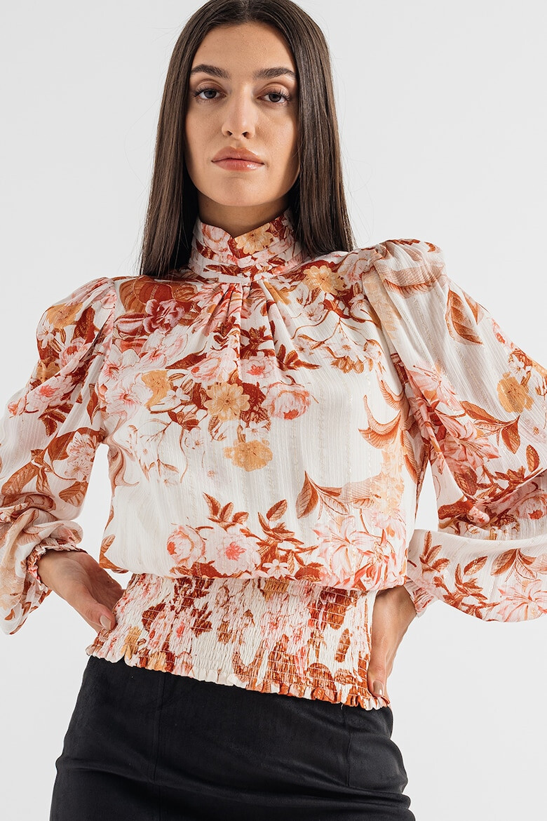 GUESS JEANS Ефирна блуза с еластична талия - Pepit.bg