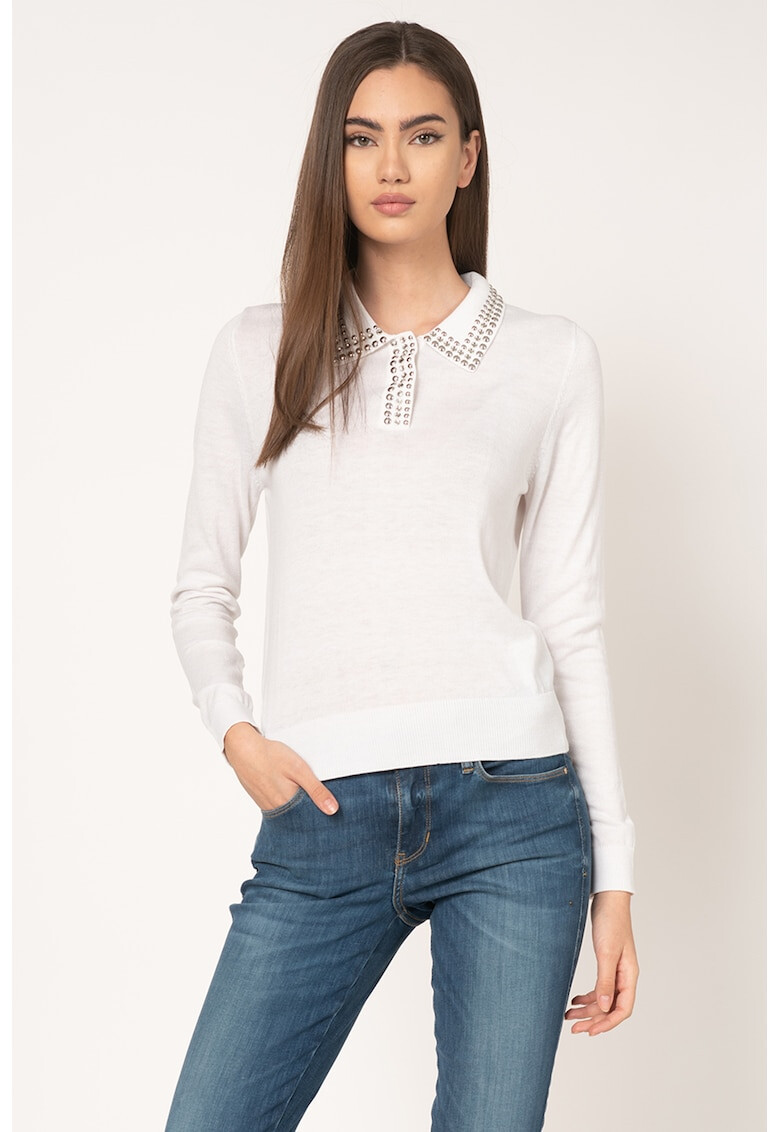 GUESS JEANS Фин пуловер с вълна - Pepit.bg