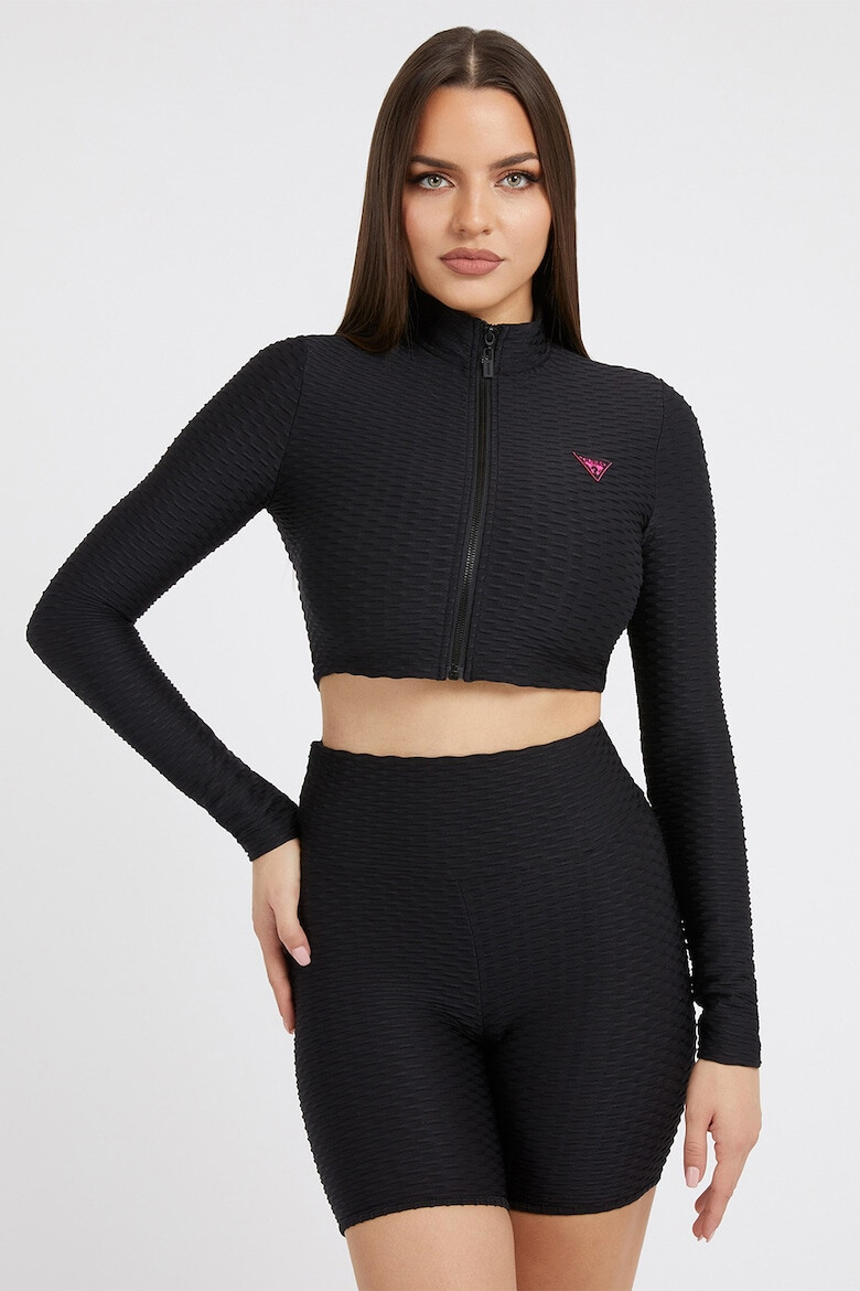 Guess Фитнес къса блуза с релеф - Pepit.bg