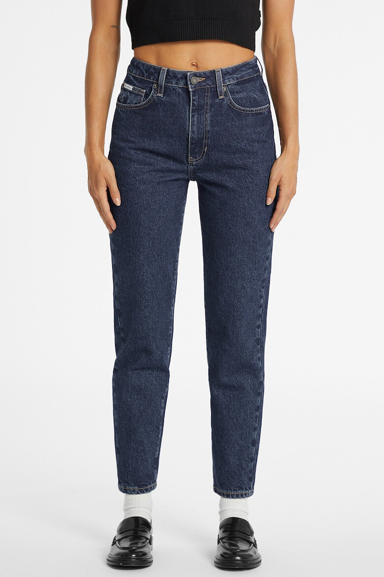 GUESS JEANS GUESS - Скъсени дънки Mom-Fit - Тъмносин - Pepit.bg