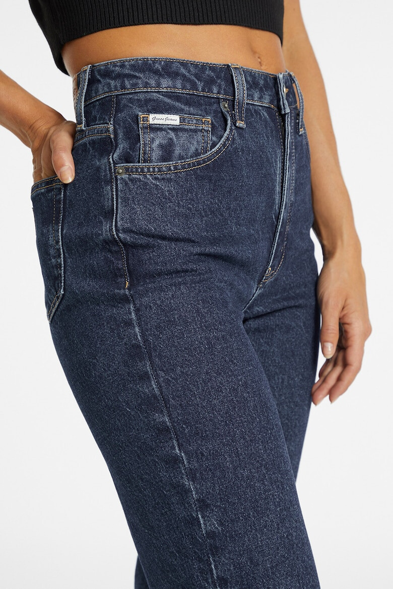 GUESS JEANS GUESS - Скъсени дънки Mom-Fit - Тъмносин - Pepit.bg