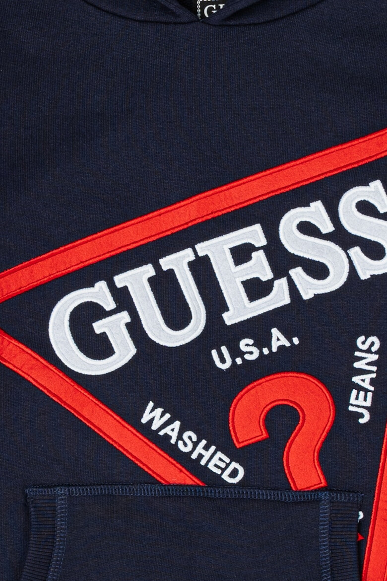 GUESS JEANS Худи с лого и джоб кенгуру - Pepit.bg