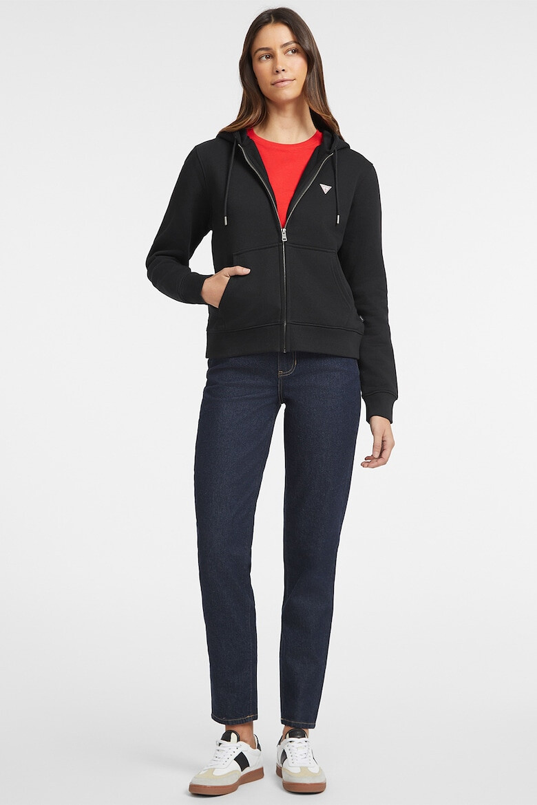 GUESS JEANS Худи с цип - Черен - Pepit.bg