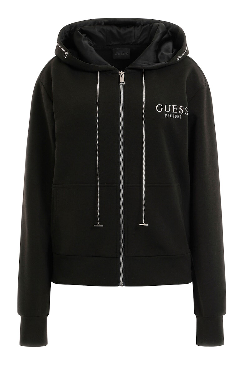 GUESS JEANS Худи с цип и лого - Pepit.bg
