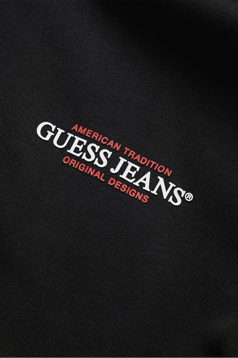 GUESS JEANS Худи с цип и скосени джобове - Pepit.bg