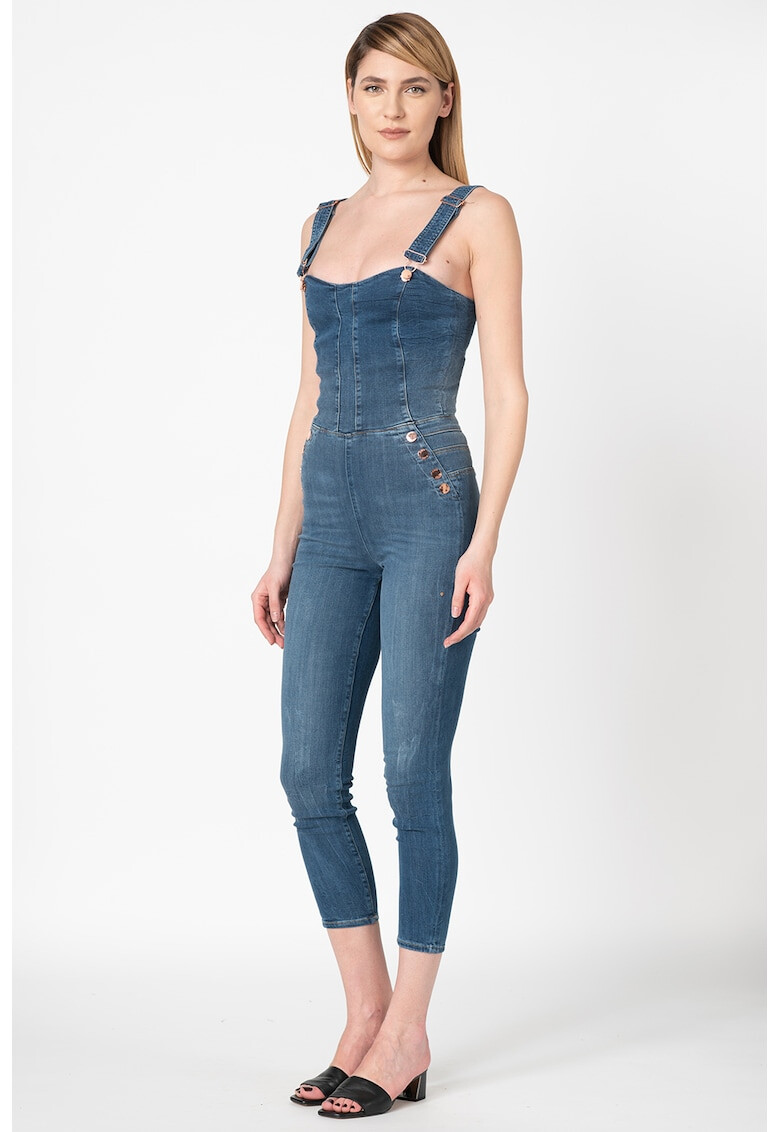 GUESS JEANS Къс гащеризон от деним - Pepit.bg