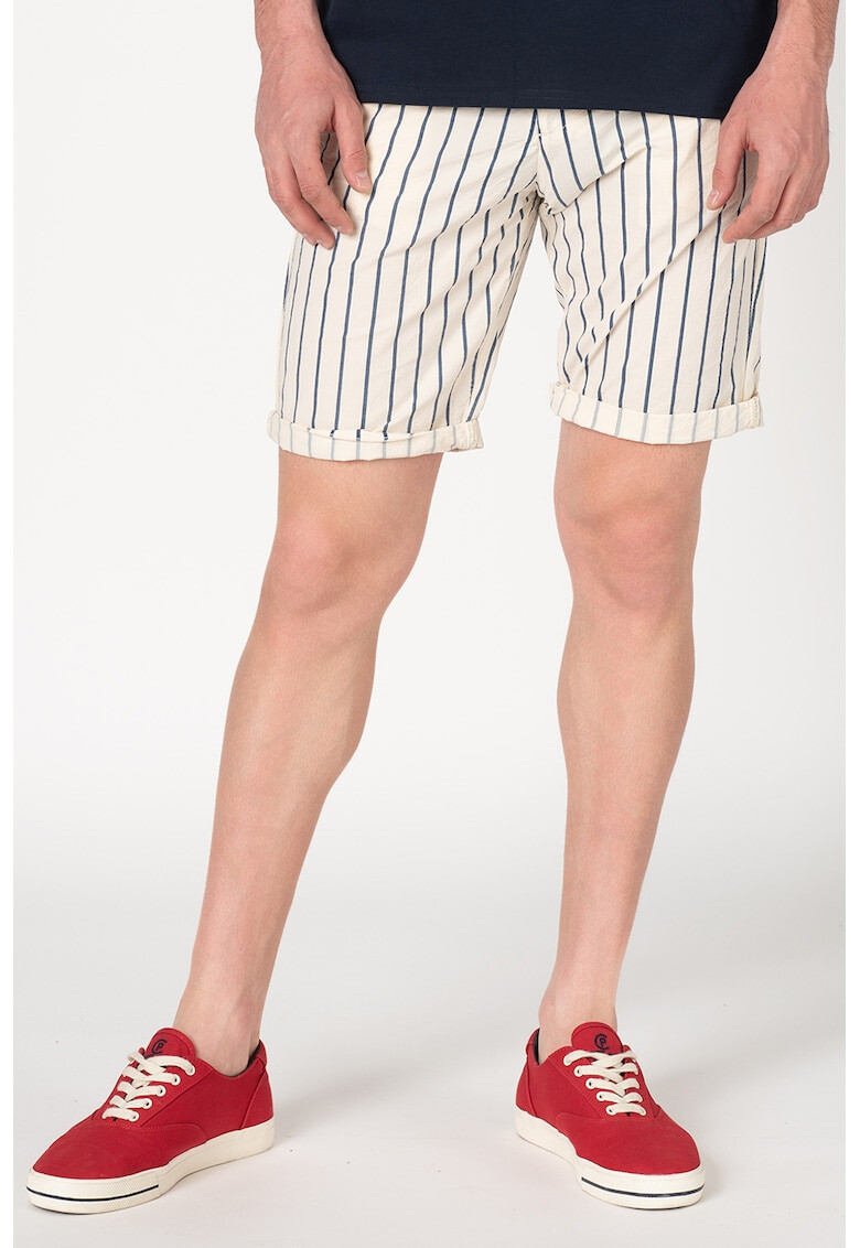 GUESS JEANS Къс раиран панталон - Pepit.bg