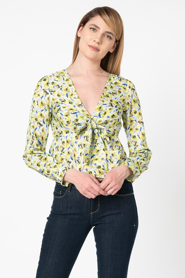 GUESS JEANS Къса блуза с пеплум - Pepit.bg