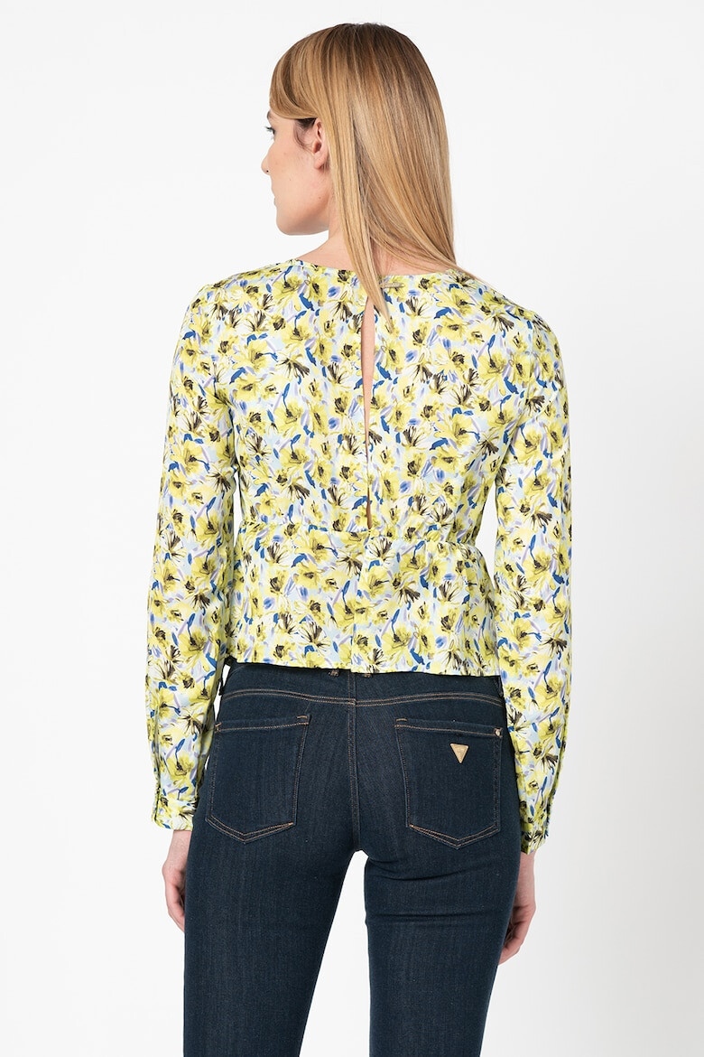 GUESS JEANS Къса блуза с пеплум - Pepit.bg