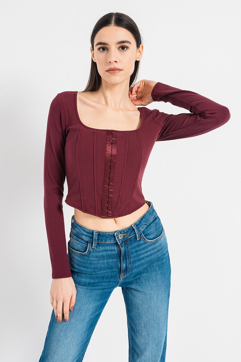 GUESS JEANS Къса блуза тип корсет - Pepit.bg