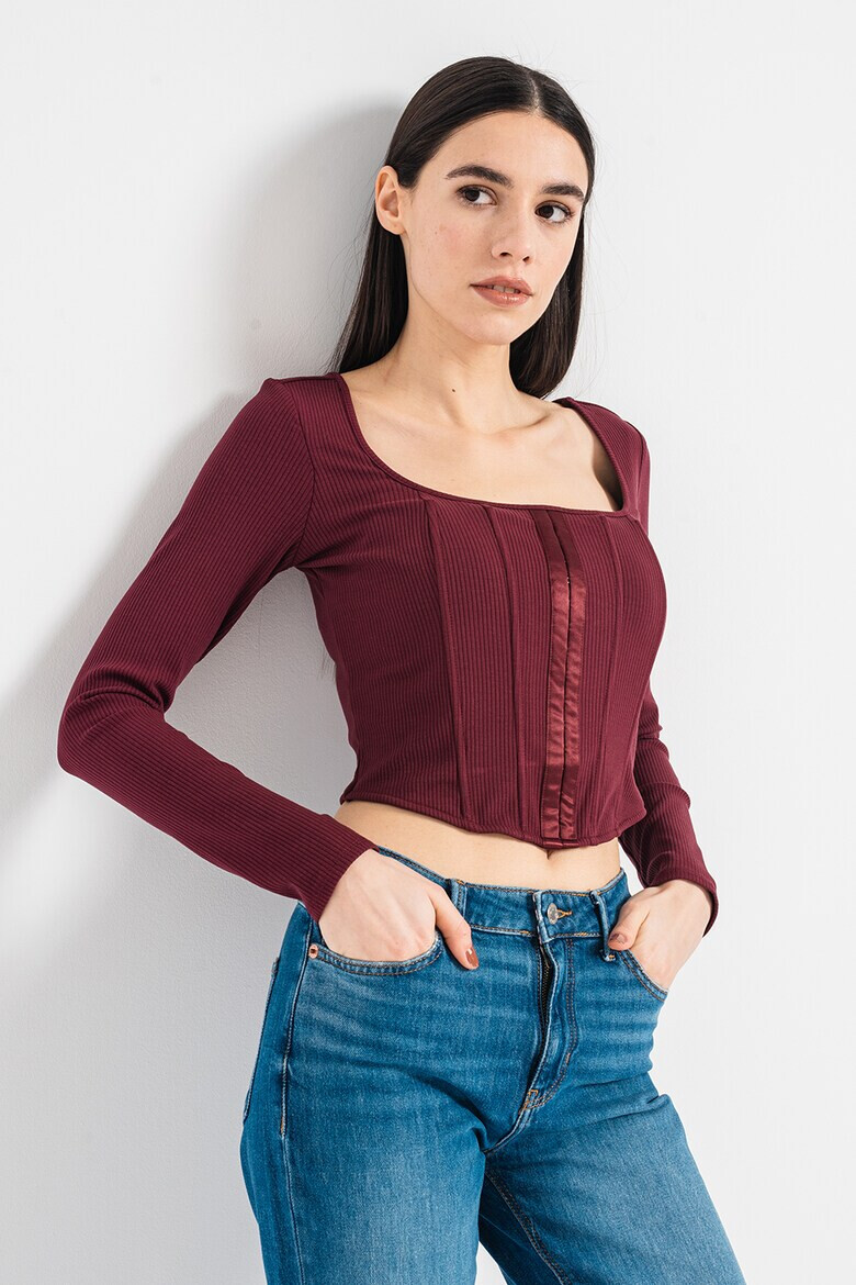 GUESS JEANS Къса блуза тип корсет - Pepit.bg