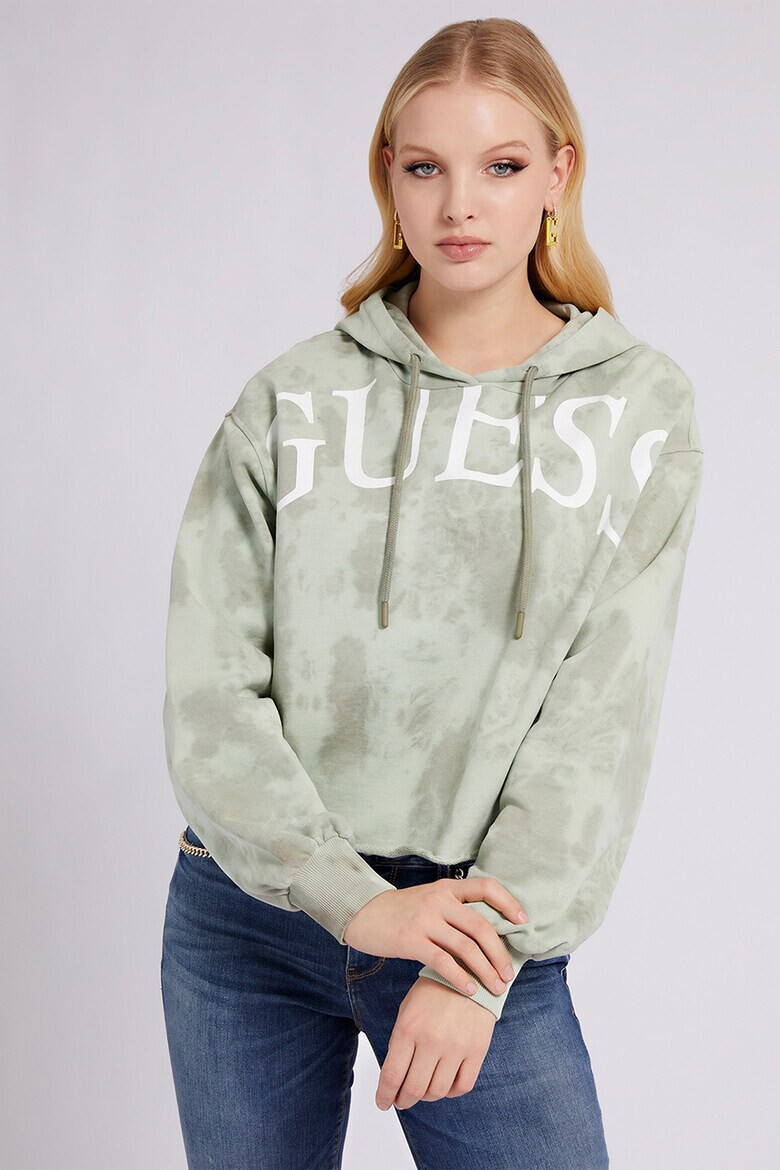 GUESS JEANS Късо худи с лого - Pepit.bg