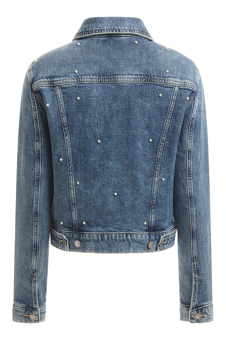 GUESS JEANS Късо яке от деним с перли - Pepit.bg