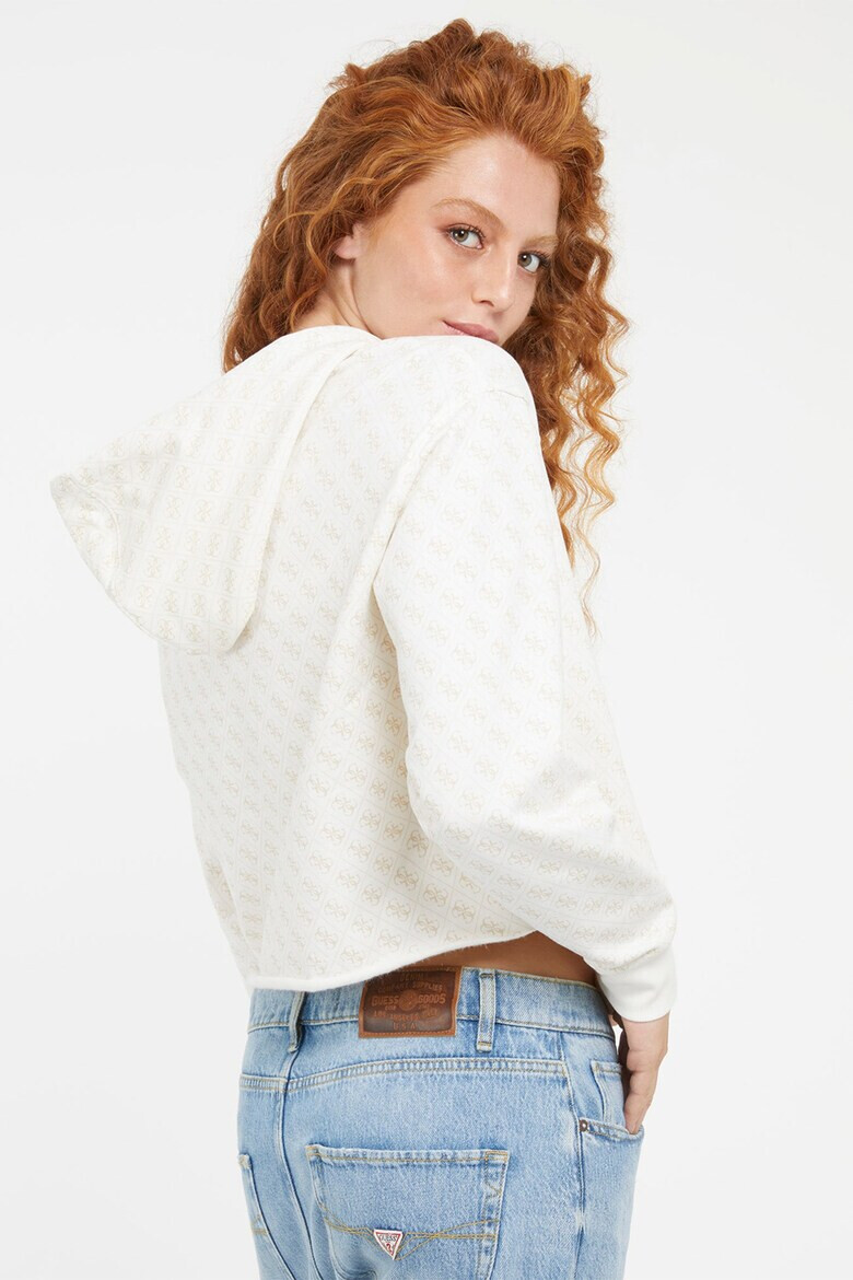 GUESS JEANS Късо худи с принт - Pepit.bg