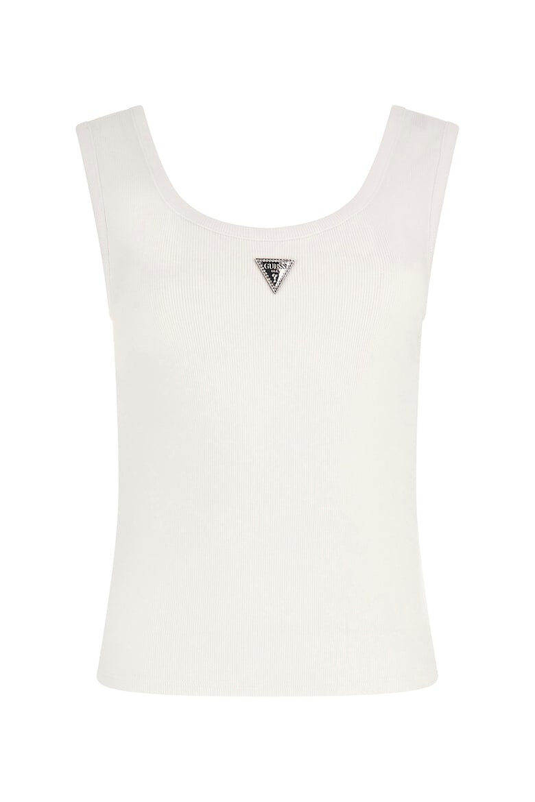 GUESS Памучен рипсен топ - Pepit.bg