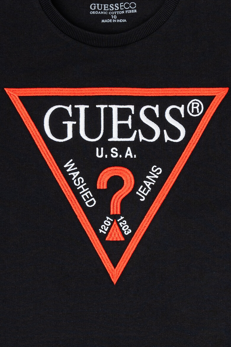 GUESS JEANS Памучна тениска с лого - Pepit.bg