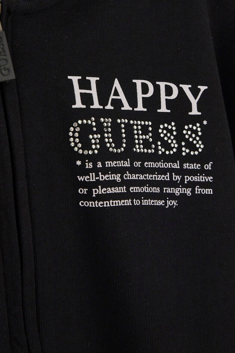 GUESS JEANS Памучно худи с цип - Pepit.bg