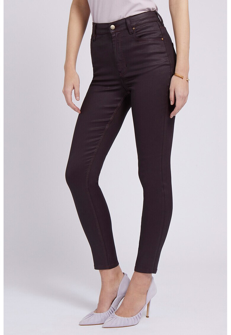 GUESS JEANS Прилепнали дънки с импрегниран дизайн - Pepit.bg