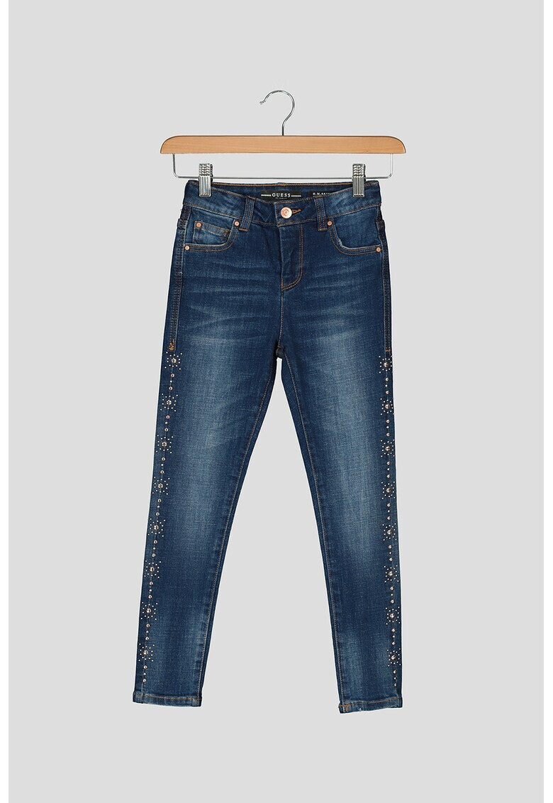 GUESS JEANS Прилепнали дънки с нитове - Pepit.bg