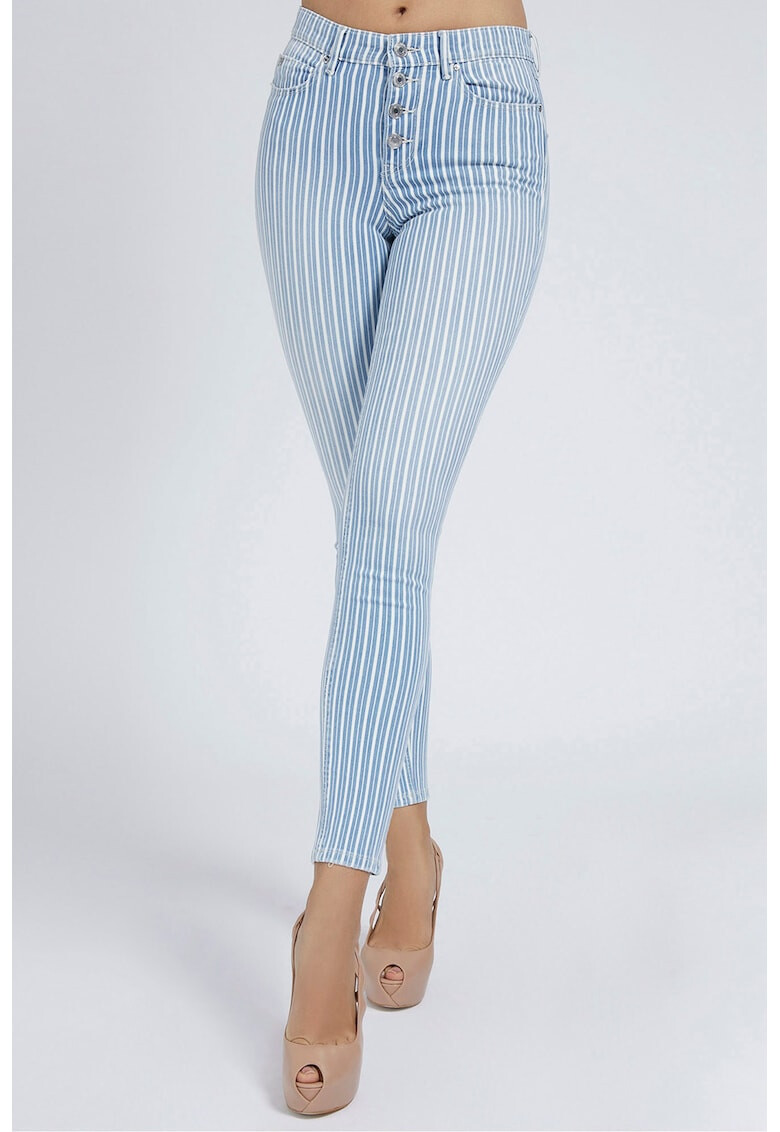 GUESS JEANS Прилепнали дънки с райе - Pepit.bg