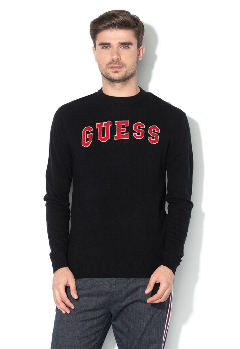 GUESS JEANS Пуловер с лого A - Pepit.bg
