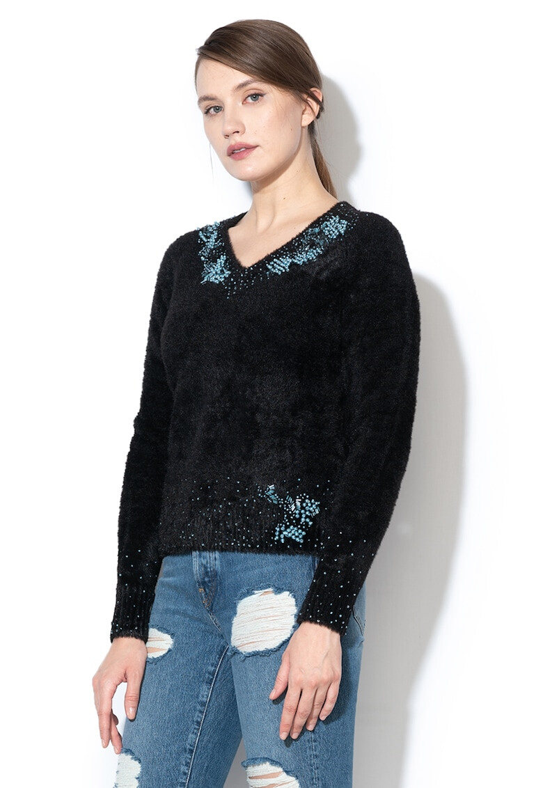 GUESS JEANS Пуловер с мъниста - Pepit.bg