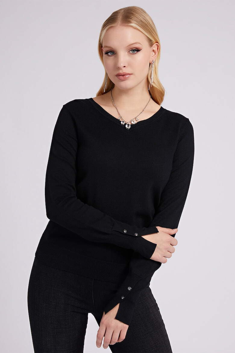 GUESS JEANS Пуловер с овално деколте - Pepit.bg