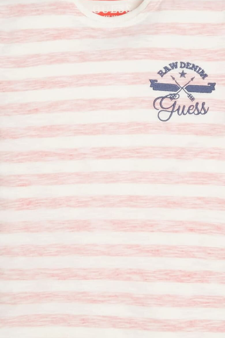 GUESS JEANS Раирана памучна тениска - Pepit.bg