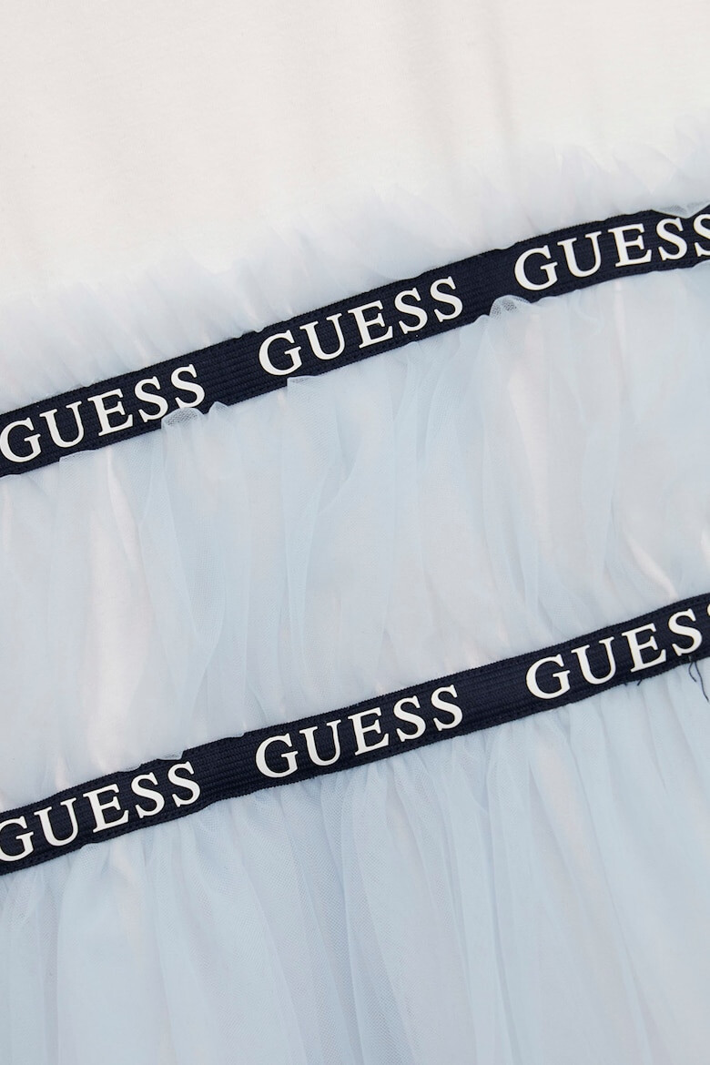 GUESS JEANS Разкроена рокля с къси ръкави - Pepit.bg