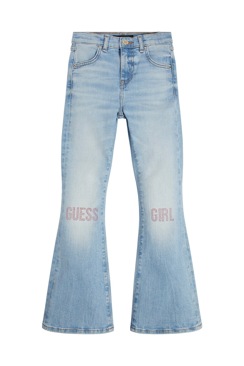 GUESS JEANS Разкроени дънки с лого - Pepit.bg