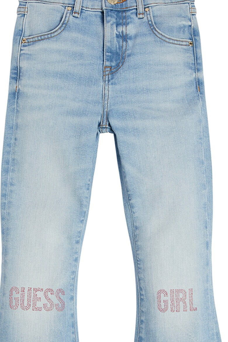 GUESS JEANS Разкроени дънки с лого - Pepit.bg