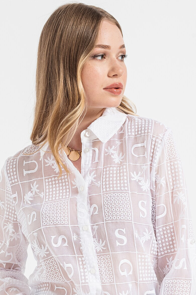GUESS JEANS Риза с бродирано лого - Pepit.bg
