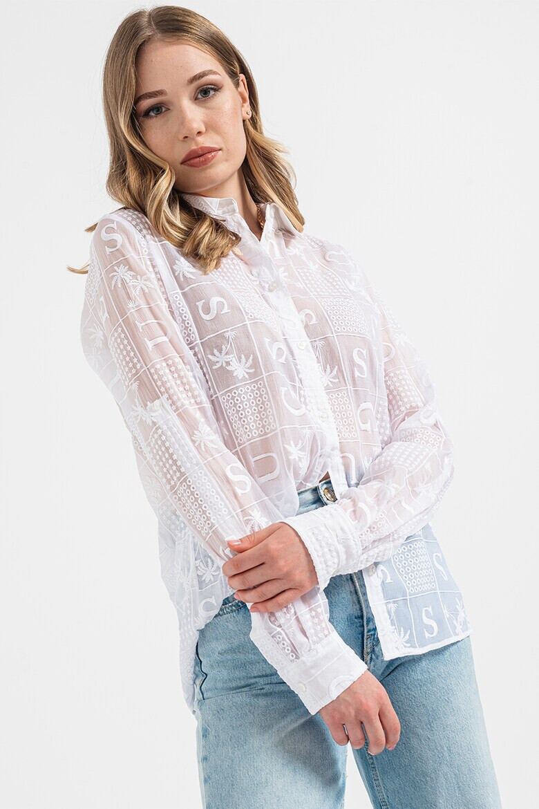 GUESS JEANS Риза с бродирано лого - Pepit.bg