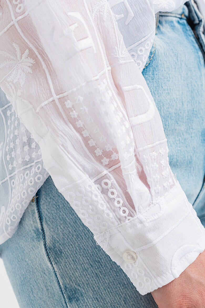 GUESS JEANS Риза с бродирано лого - Pepit.bg