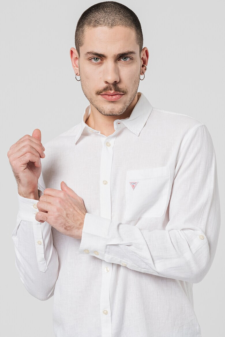 GUESS Риза с лен - Pepit.bg